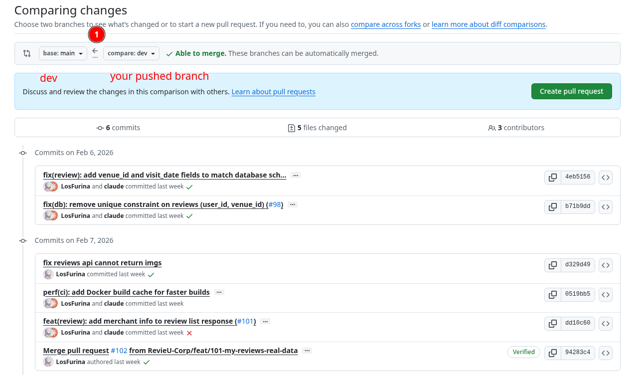 Create a Pull Requests (PR)
